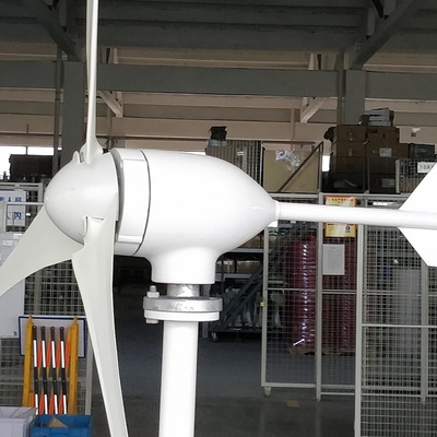 Weiße kleine horizontale Windkraftanlage für Hauptgebrauch 600W 800W 1000W 12V 24V 48V